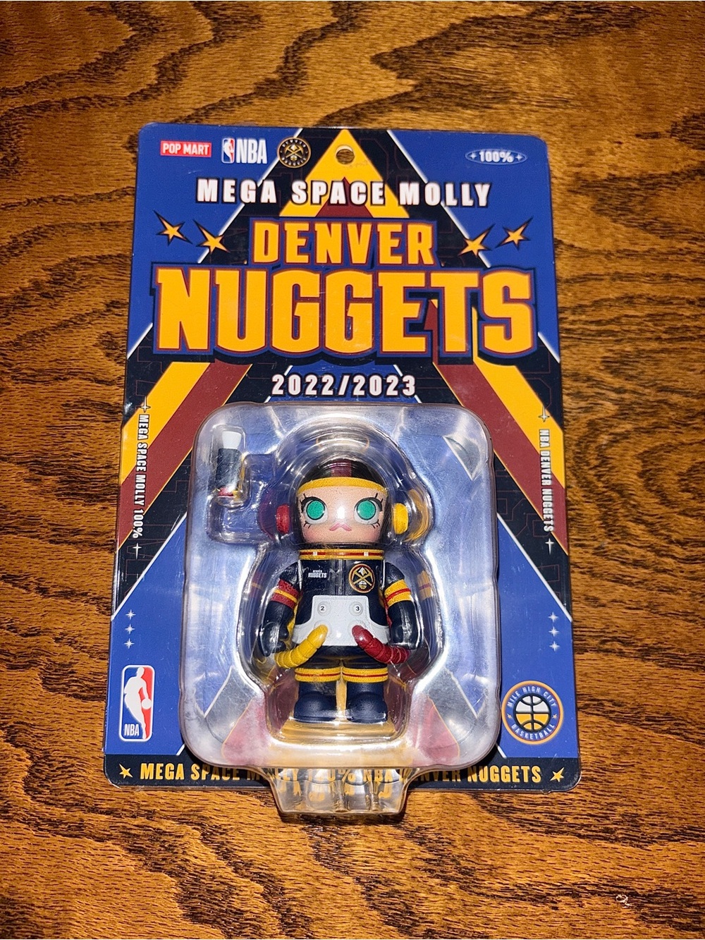 NWT Pop Mart x NBA Denver Nuggets Mega Space Molly 100%